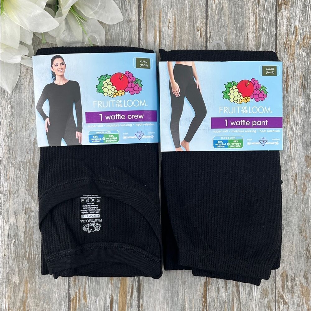 Women's Super Soft Waffle Thermal To & Bottom 2-Piece Set Size XL